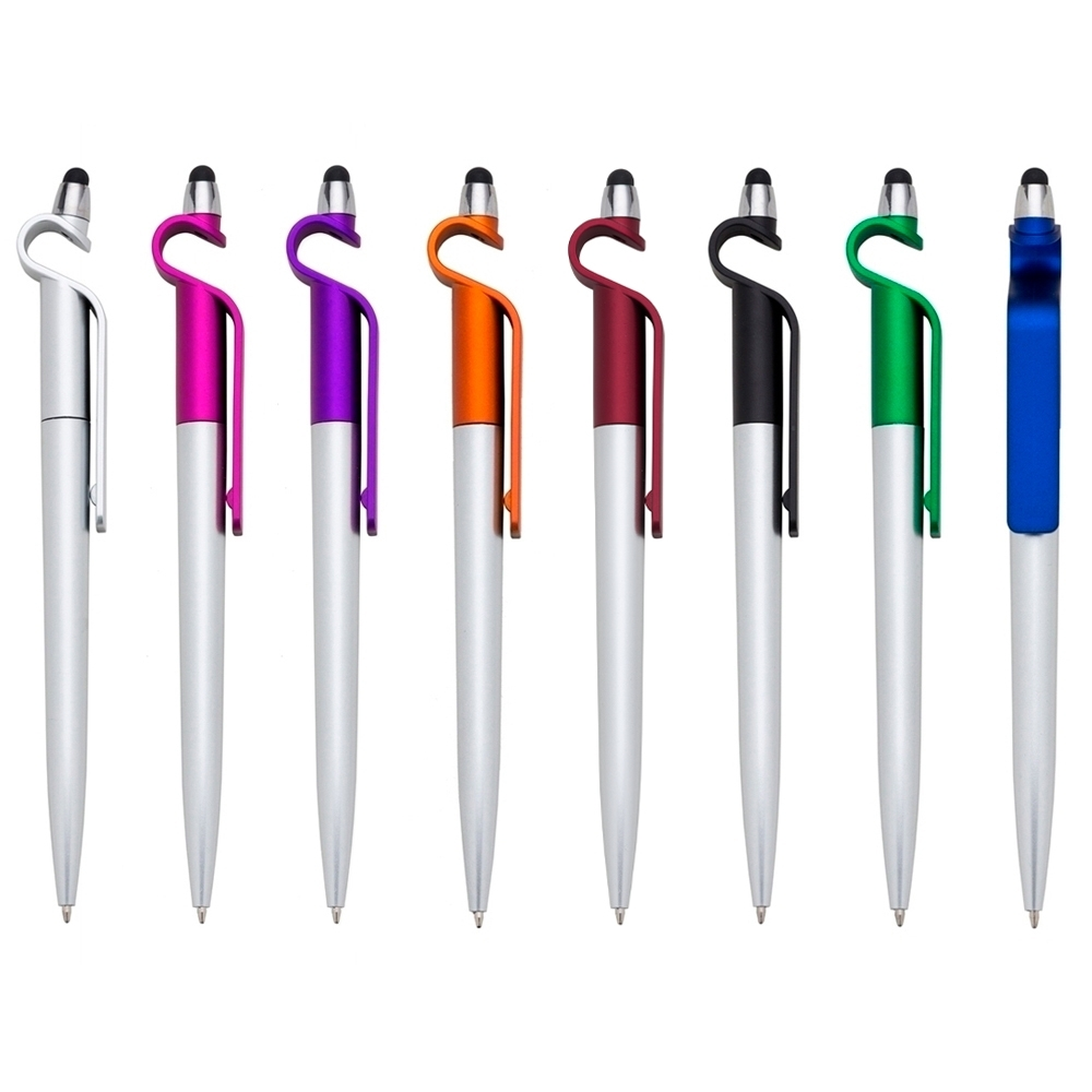 Caneta Plástica Touch com Suporte